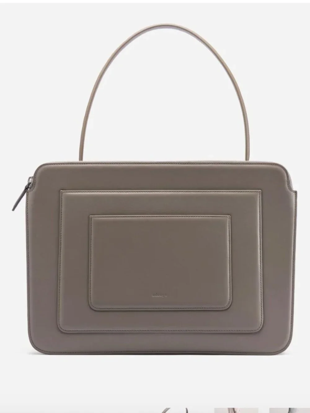 Mlouye Business Bag - Taupe Earth Color Computer Tote Purse Leather